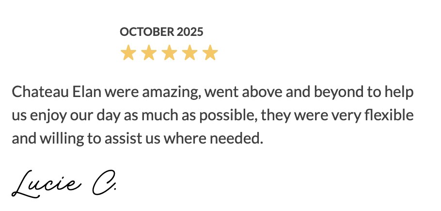 Five-star Easy Weddings review from Lucie C.